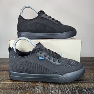 Vessi Weekend 1.5 Sneaker Womens Size 7 Waterproof Shoes Asphalt Black Black